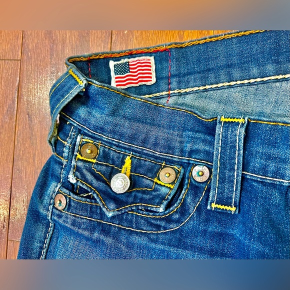 TRUE RELIGION👖⚜️ Women’s Billy Seat Jegging Jeans (Size 25) Flap Buckle Pockets - Picture 6 of 10
